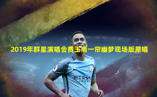 2019年群星演唱会费玉清一帘幽梦现场版原唱