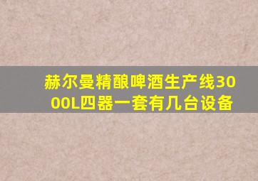 赫尔曼精酿啤酒生产线3000L四器一套有几台设备