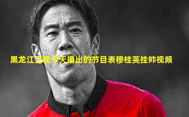 黑龙江卫视今天播出的节目表穆桂英挂帅视频